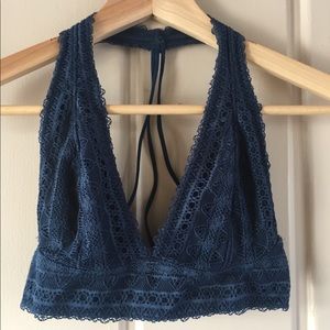 UO Navy Lace Bralette